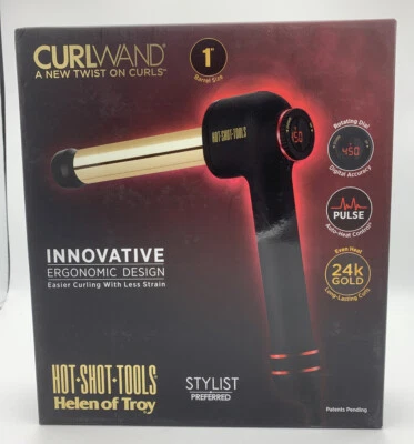 Hot Shot Tools Helen of Troy Curlwand 1" Barrel Curling Iron Curl Wand - Image 1 of 2