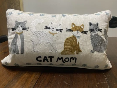 Cynthia Rowley Decorative Cat Throw Pillow CAT MOM - Image 1 of 4