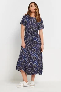 LTS Tall Woven Ditsy Floral Tie Waist Dress - Picture 1 of 7
