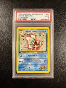 Pokemon Gym Heroes #55 - Misty's Seaking - MINT - 1st Edition - PSA 9! - Picture 1 of 4