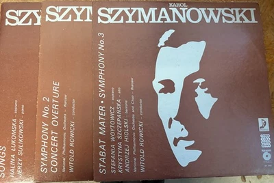 SZYMANOWSKI symphonies nos 2 & 3 -stabat mater -songs  ROWICKI   / MUZA 3 LP - Image 1 of 2