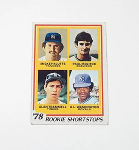 Topps 1978 Alan Trammell/Paul Molitor RC #707 en muy buen estado/excelente - Imagen 1 de 2