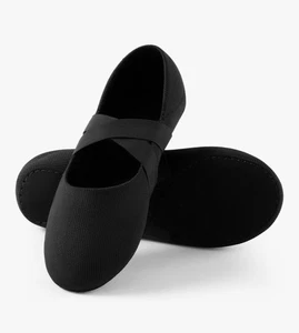 SANGEESON Ballet Shoes Women's 6-6.5 (Leather Full Sole, Arch Support) Black New - Picture 1 of 8