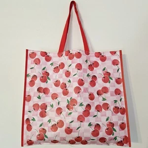 Bolso de Mano Cerezas Cereza a Cuadros Regalo de Compras Nuevo T.J. Maxx TJMaxx - Imagen 1 de 3