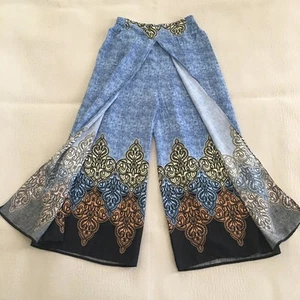Pantalones Palazzo Pierna Ancha Mujer Talla Pequeña Informales Sueltos Boho Split Playa Pantalones - Imagen 1 de 15