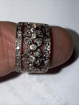 Anillo Diamante Talla 5 Banda 14k Amarillo Bueno 4.1 Gramos Vintage Foto 1 de 4