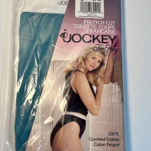 Vtg 1990 Jockey For Her French Cut Cotton TEAL Panties Underwear 2XL New Sealed - Picture 1 of 5