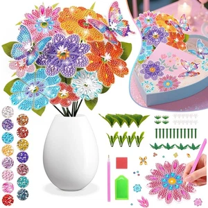73 Stck. Blume Strass Kunst Kits 5D Edelstein Kunst Handwerk für Anfänger, Blumenmotiv - Bild 1 von 10