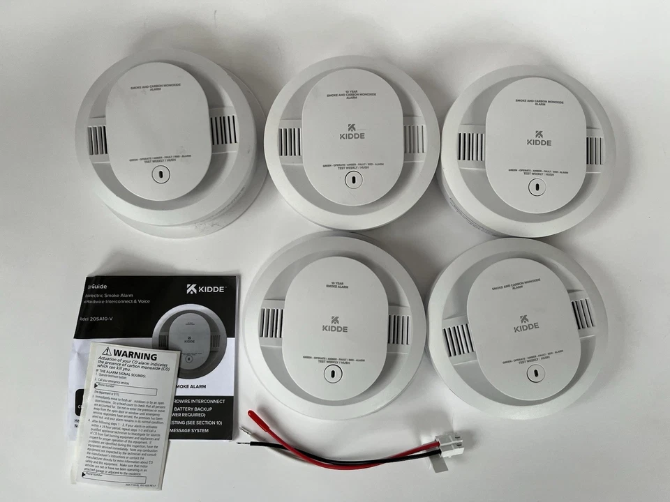 PACK de 5 detectores de humo y monóxido de carbono Kidde 20SA10-V, batería de 10 años Foto 1 de 1