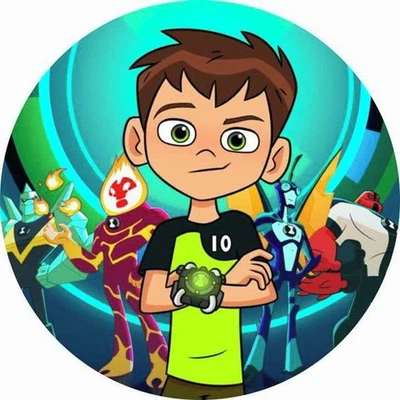 Ben 10 Omnitrix Vilgax Essbar Zuckermasse Tortenbild Tortenaufleger + 4 Muffin - Bild 1 von 4