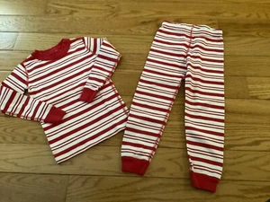 Hanna Andersson Boy 4 or 100 Red & White Stripe Snug Fit Long Sleeve PJ Set - Picture 1 of 23