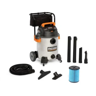 16 Gallon 6.5-Peak HP Stainless Steel Wet/Dry Shop Vacuum with Fine Dust Hose - Image 1 of 4