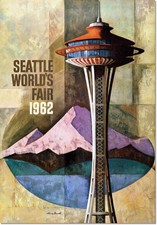 Seattle Washington World's Fair 1962 Vintage Poster Reproduction