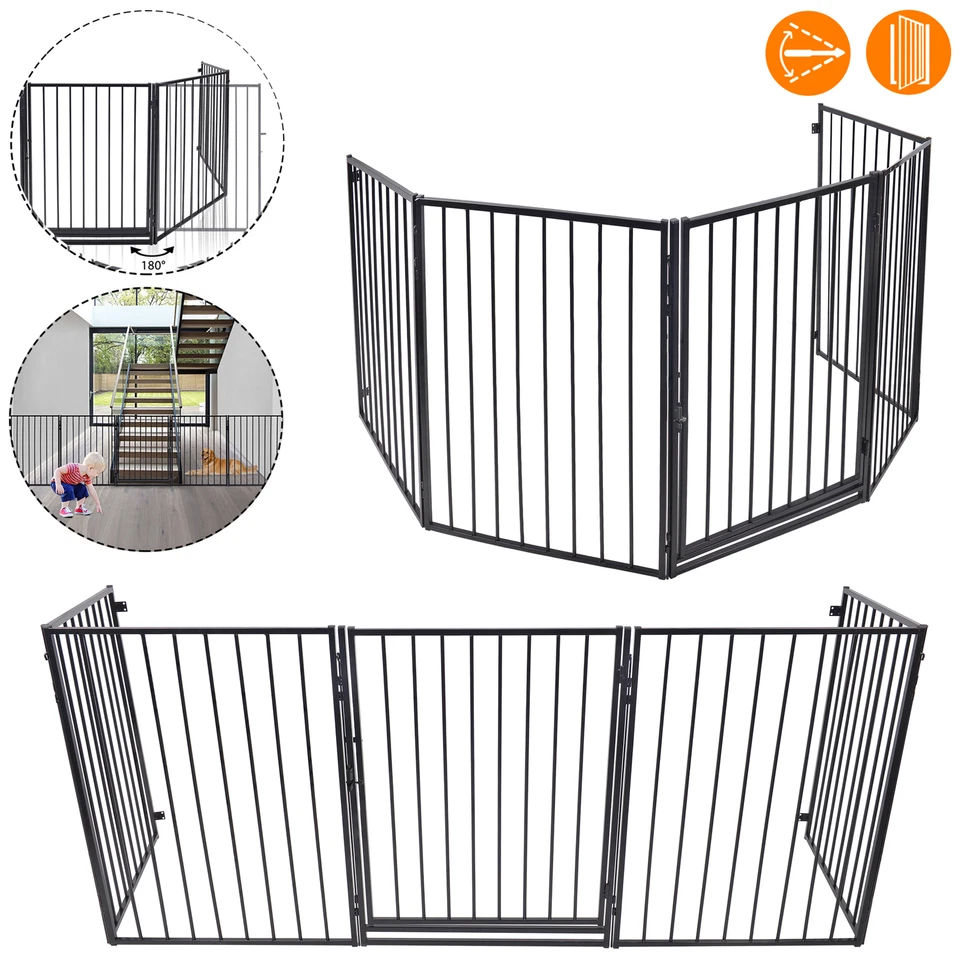 Kinder Absperrgitter Kaminschutzgitter Ofenschutzgitter Treppen Türschutzgitter - Bild 1 von 4