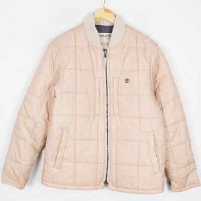 TIMBERLAND Women's Quilted Jacket Size L Insulated Brown Full Zip Pockets s11691 - Imagem 1 de 4