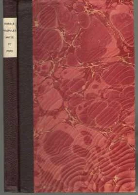Notes on the Poems of Alexander Pope by Horace Walpole - 1876 limited printing - Image 1 of 2