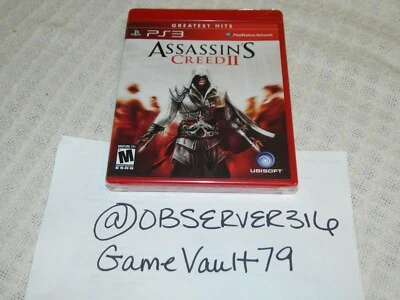 Assassin's Creed II (Sony PlayStation 3) PS3 NEW FACTORY SEALED GREATEST HITS - Image 1 of 4