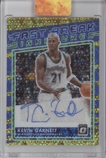 KEVIN GARNETT 2020-21 DONRUSS OPTIC FAST BREAK SIGNATURES GOLD PRIZM AUTO 02/10