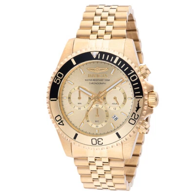 Invicta Pro Diver Titan Men's Watch 43mm Chronograph Quartz Gold Dial - Image 1 of 2