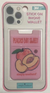 New Simply Southern Stick On Cell Phone Wallet (Peachy But Sweet) *NIP* - Picture 1 of 1