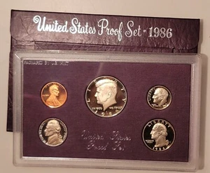 1986 Clad Proof Set U.S. Mint Original Government Packaging OGP - Picture 1 of 2