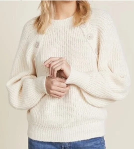 Joie Aine Raglan Sweater in Porcelain Soft Alpaca Blend XS S - Picture 1 of 8