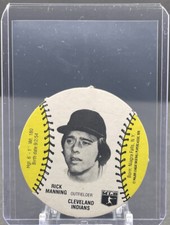 1977 BURGER CHEF FUN MEAL DISCS MLB #NNO Rick Manning Cleveland Indians MSA EXMT