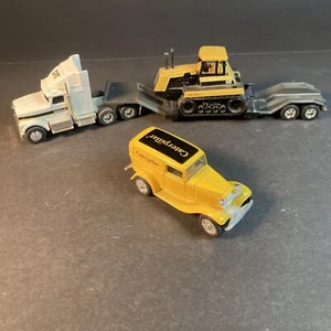 Die-cast "Caterpillar" Semi Truck with tractor & Delivery vehicle. High Quality - Picture 1 of 22