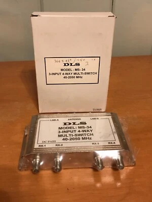 DLS 3 Input 4 Way Multi-Switch 40-2050 MHz MS-34 New Sealed - Image 1 of 4