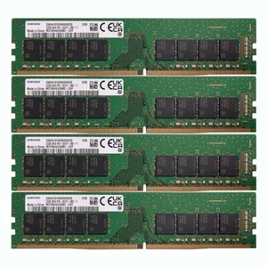 Samsung 4x 32GB 2RX8 PC4-2933Y DDR4 23400MHz 288Pin UDIMM Desktop Memory RAM - Picture 1 of 3