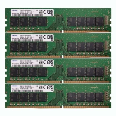 Samsung 4x 32GB 2RX8 PC4-2933Y DDR4 23400MHz 288Pin UDIMM Desktop Memory RAM - Image 1 of 3