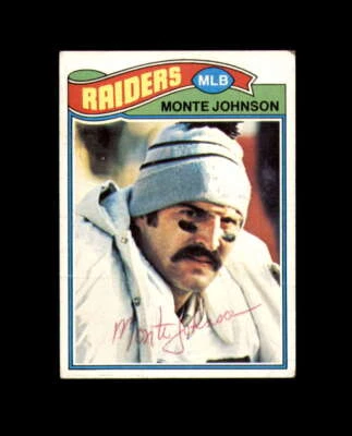 Monte Johnson Hand Signed 1977 Topps Oakland Raiders Autograph - Image 1 of 2