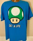 NEW Men's Super Mario Bros Toad Mushroom “Get A Life” T-shirt (SMALL)