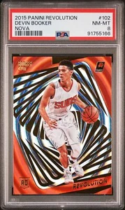 2015-16 Panini Revolution #102 Devin Booker Nova Rookie PSA 8 - Imagen 1 de 2