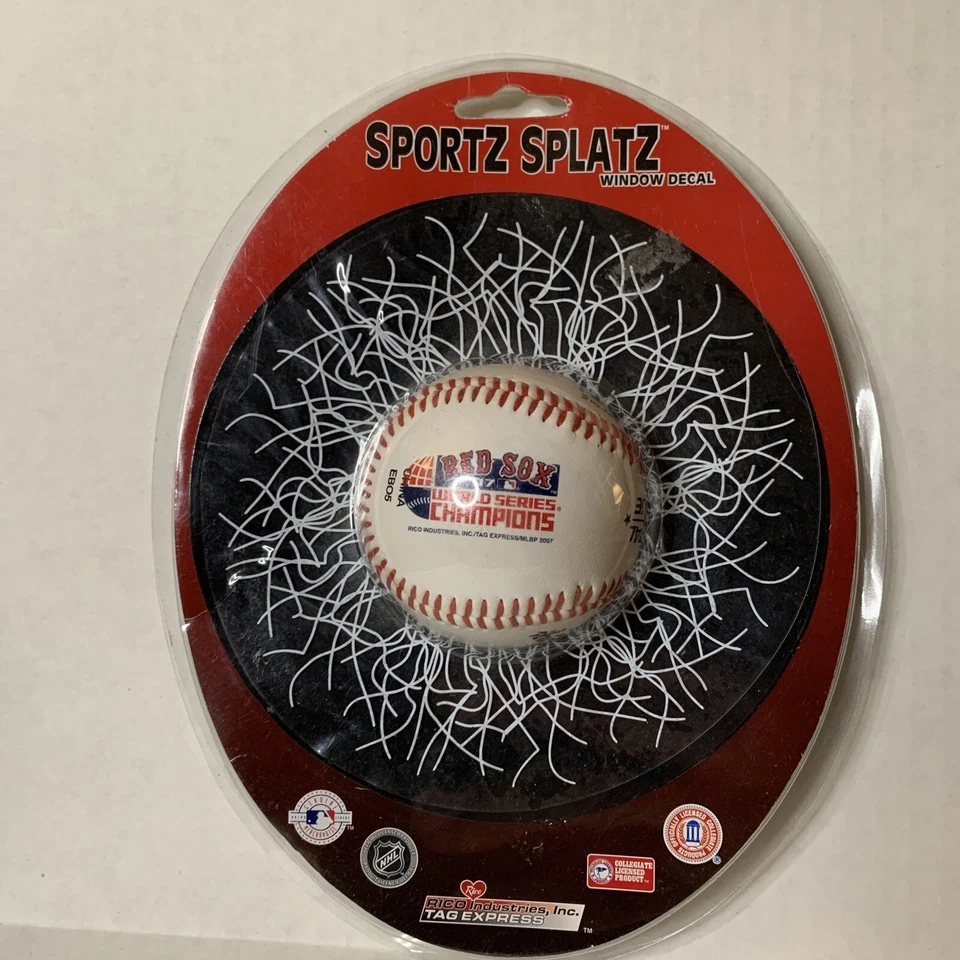 Наклейка на окно бейсбольная Boston 2007 World Champions Red Sox MLB Sportz Splatz - Изображение 1 из 2