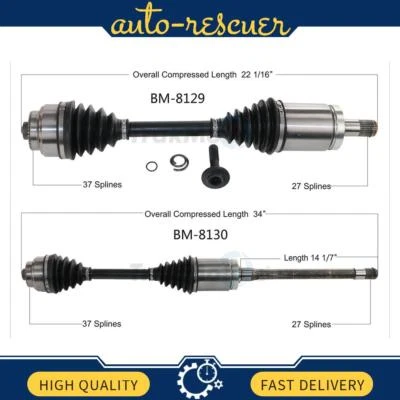 TrakMotive CV Axle Shaft 2x fits from 2012 to 2016 BMW 528i xDrive - Image 1 of 3