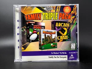 Family Triple Pack: Perfect Pool/Minigolf/Arcade Craze (PC) *GAME & CASE - READ* - Picture 1 of 3