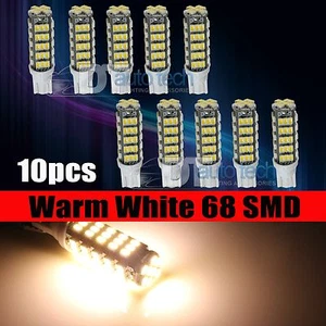 Casa rodante 10X T10/921/194 remolque 12V bombillas LED 68 SMD blanco cálido W5W 194 921 - Imagen 1 de 2