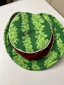 Wally Amos Famous Amos Wallymelon Hat Very Rare Fun Signed By Gallagher - Picture 1 of 10