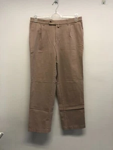PANTALÓN OSCAR JACOBSON ROSA ESTILO CHINO HOMBRE W34" L29" MUY BUEN ESTADO. 8107 - Imagen 1 de 7