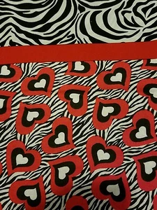Embroidered Personalized STANDARD Pillowcase Hearts and Zebra Print - Picture 1 of 1