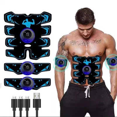 USB Recargable EMS Estimulador Muscular ABS Brazo 3 en 1 Almohadilla de Entrenador Inalámbrica Inteligente Foto 1 de 3