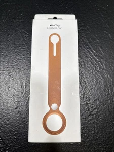 Apple MX4A2ZM/A AirTag Leather Loop Saddle Brown New - Picture 1 of 4