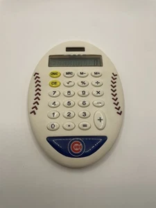 Chicago Cubs Baseball Shaped Pro-Grip Solar Calculator MLB 8 digits - Picture 1 of 3