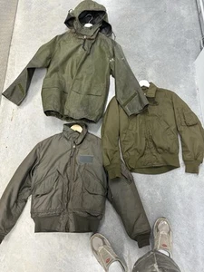 2 Vintage 70s Bomber Jackets 1 Us Army Wet Weather Jacket Coat  - Picture 1 of 17