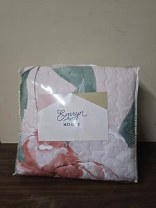 Neu Emryn House 100 % vorgewaschene Baumwolle Queen-Sz Quilt-Set - rosa Blumen - Bild 1 von 4