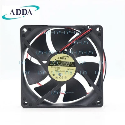 ADDA AD0924UB-A71GL Fan DC 24V 0.21A 61CFM 92*92*25MM 2-wire Cabinet Cooling Fan - Image 1 of 2