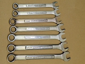 7 Stck. Sears Craftsman USA Kombi-Ringschlüssel METRISCH Set 12-18 mm - Bild 1 von 4