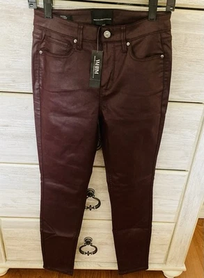 Pantalones para mujer White House Black Market 2 tiro alto ajustados recubiertos denim nuevos con etiquetas Foto 1 de 4