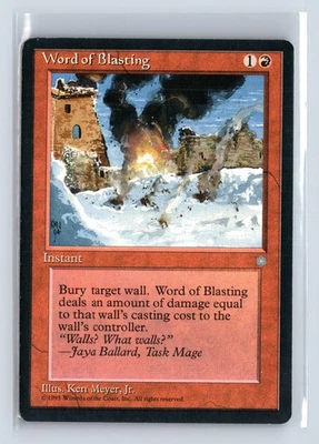 (4x) WORD OF BLASTING – MTG Magic the Gathering Card – Ice Age – Uncommon - Image 1 of 4